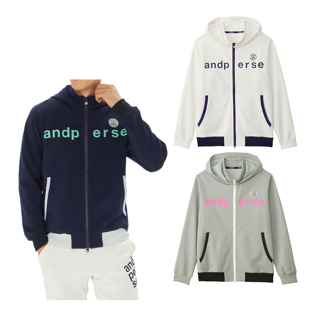 and per se（アンパスィ） ゴルフ エアロスウェット フーディー