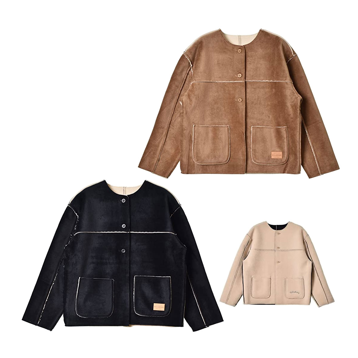 リラックスジャケット BILLABONG レディース ビラボン コーデュロイ リバーシブル