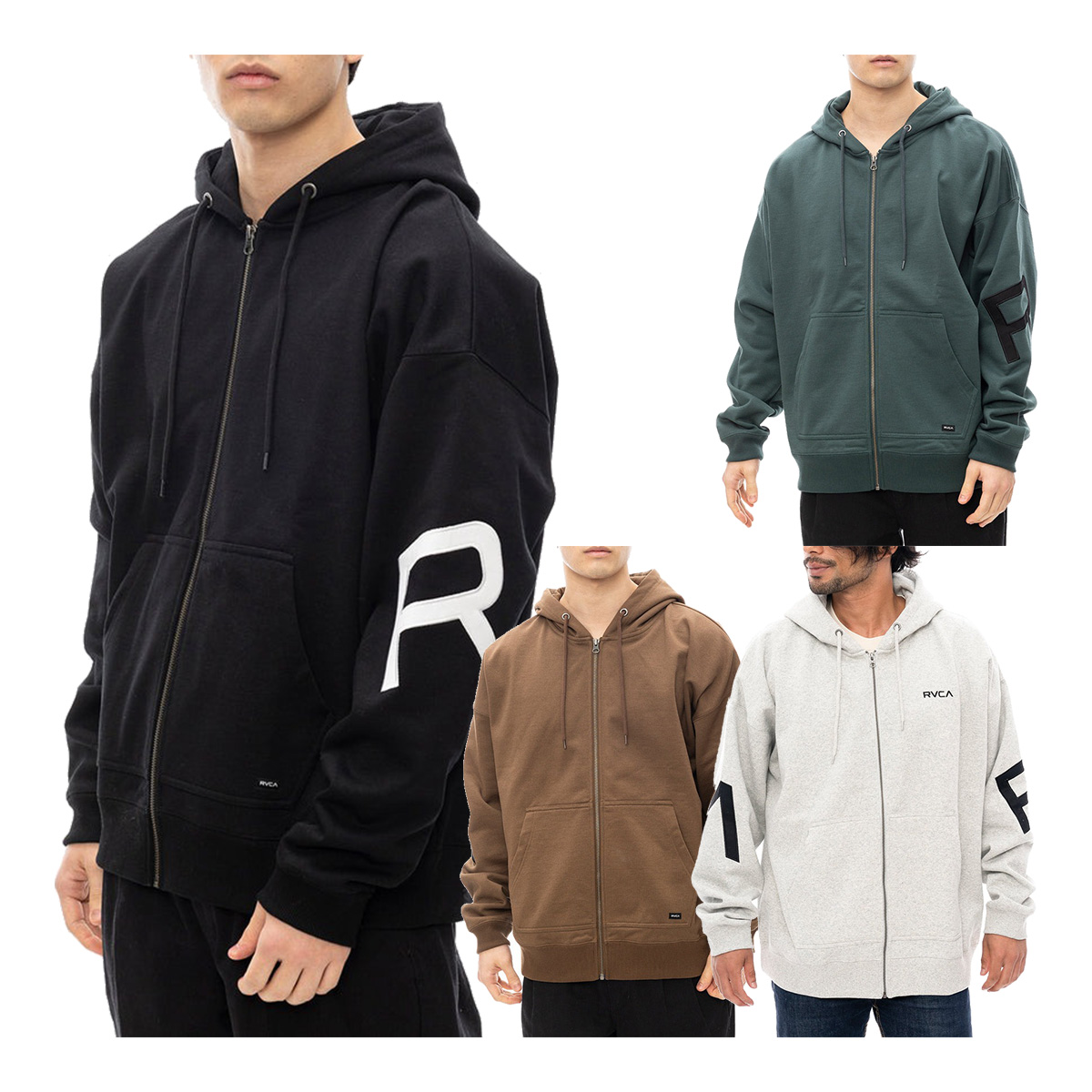ルーカ RVCA 長袖 フルジップパーカー ジップアップパーカー メンズ BE042044 カジュアル 2024年秋冬モデル FAKE RVCA ZIP HD 秋冬ウェア RVCA（ルーカ） 長袖 フルジップパーカー ジップアップパーカー メンズ