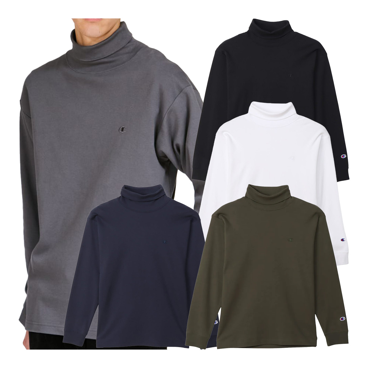 Champion（チャンピオン） 長袖 タートルネックシャツ ロングスリーブT 