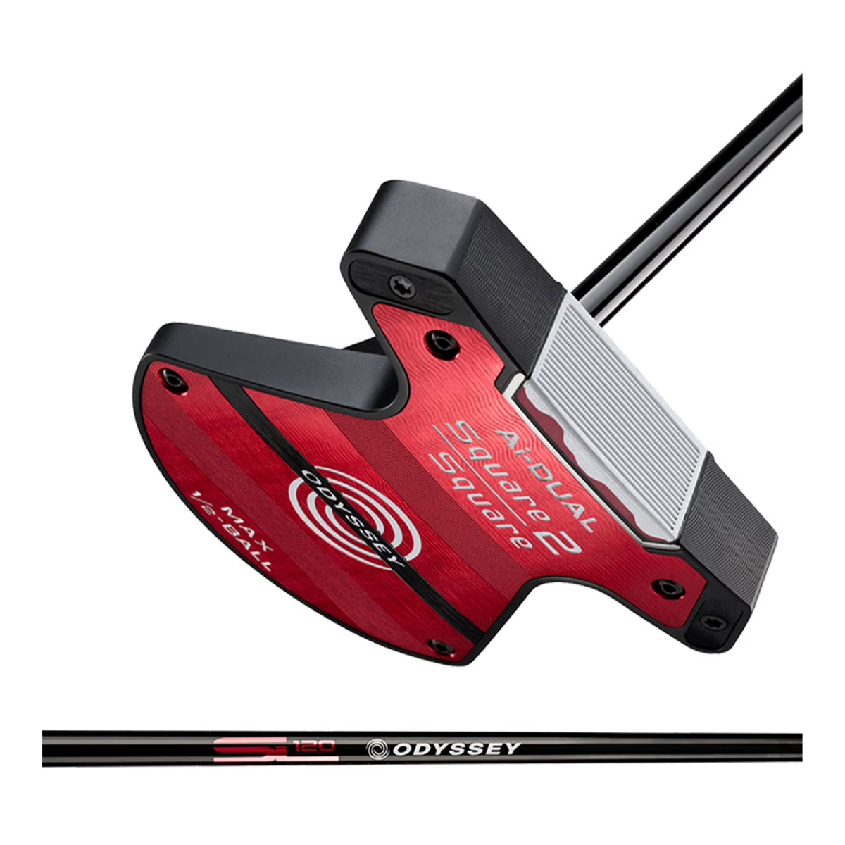 オデッセイ Ai-DUAL Square 2 Square 1/2-BALL MAX パター STROKE LAB 120 BLACK シャフト 2026年モデル ODYSSEY GOLF[日本仕様][エーアイデュアル]