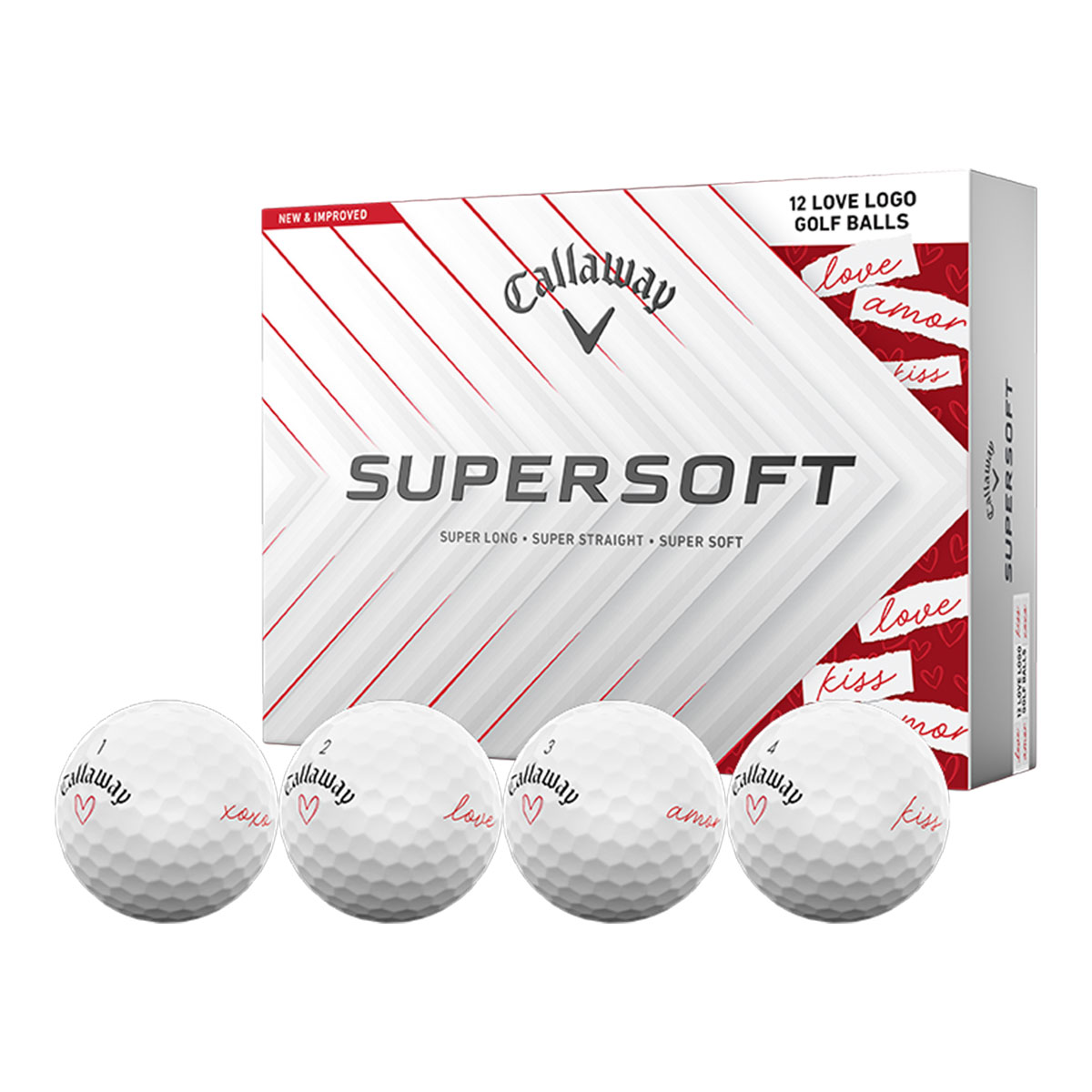 キャロウェイ SUPER SOFT LOVE LOGO ゴルフボール 2025年モデル 2ダースセット（24球入り） Callaway Golf | Callaway
