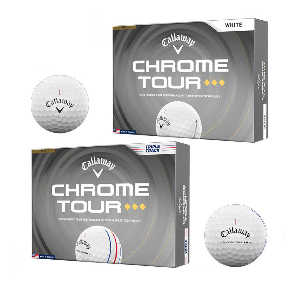 �L�����E�F�C CHROME TOUR  �S���t�{�[�� 1�_�[�X(12����) 2026�N���f�� Callaway �N���[�� �c�A�[ �g���v���_�C�������h