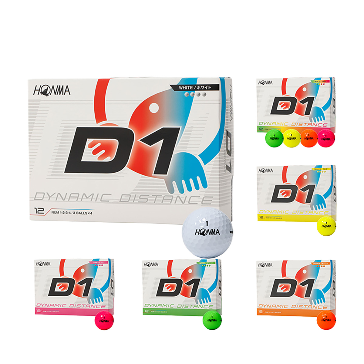 �{�ԃS���t D1 �S���t�{�[�� BT12602 2026�N���f�� 2�_�[�X�Z�b�g�i24������j HONMA GOLF �z���}�S���t �f�B�[����