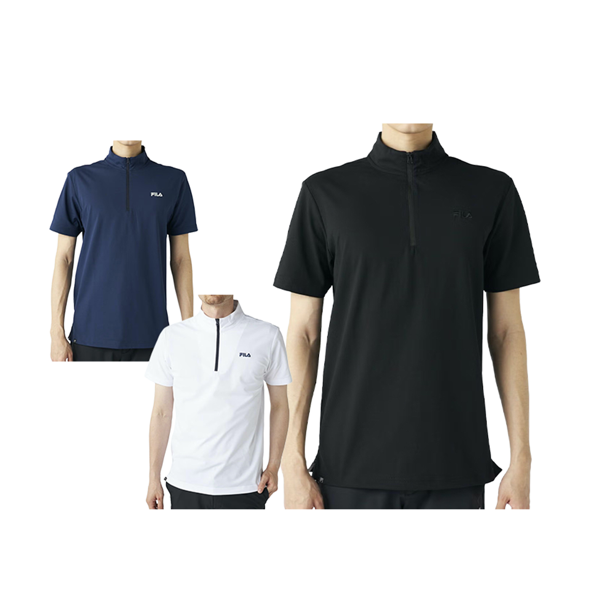 FILA GOLF フィラゴルフ 半袖 ハーフジップ ワンピース 千鳥柄 L
