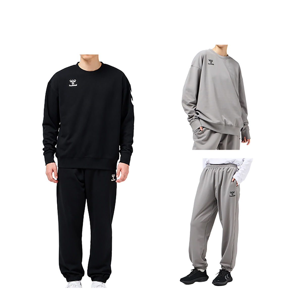 ヒュンメル ジャージ セットアップ 上下セット 裏毛スウェットクルーネック＋裏毛スウェットパンツ HAP8313／HAP8313P hummel 2026年秋冬モデル