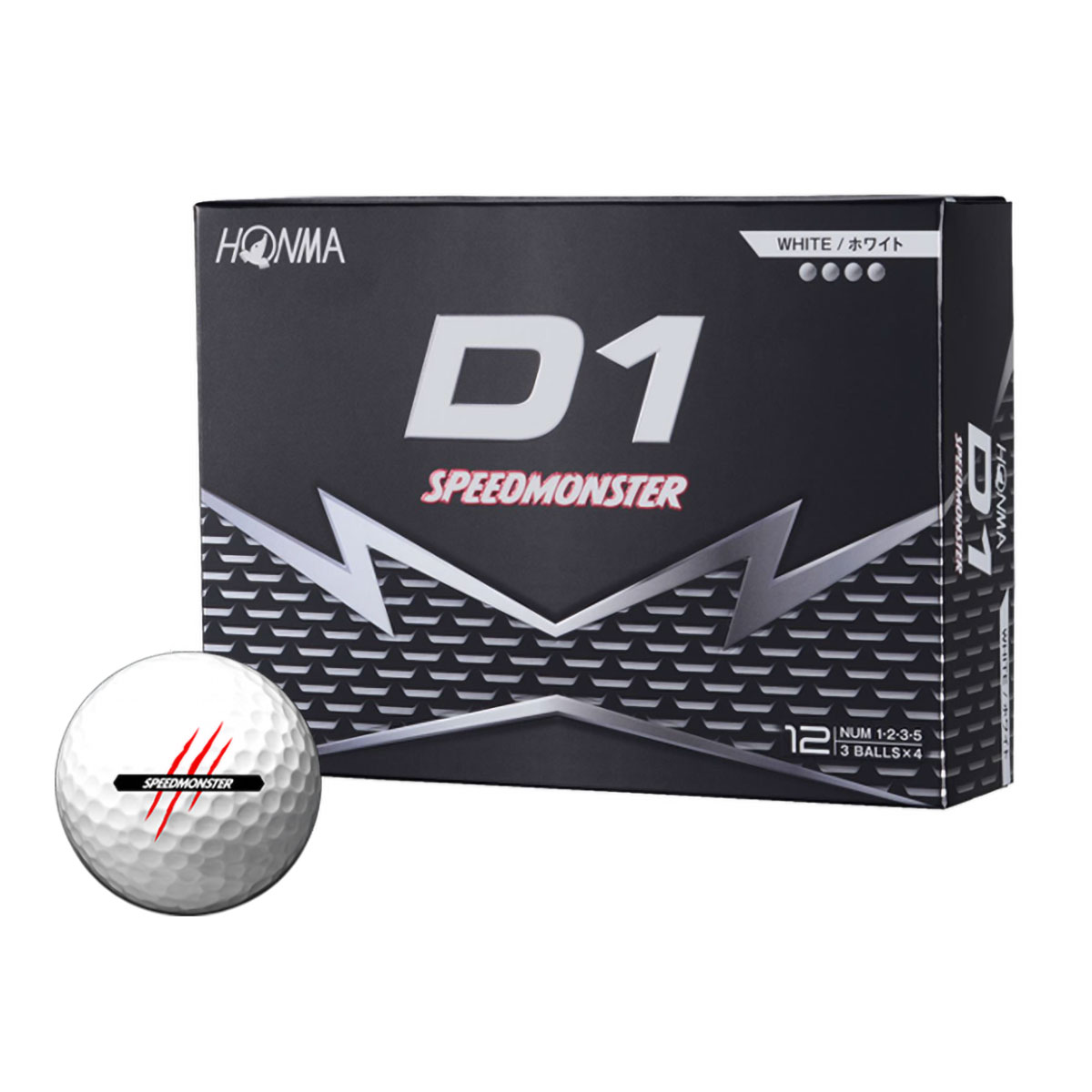 �{�ԃS���t D1 �X�s�[�h�����X�^�[ SPEED MONSTER �S���t�{�[��  2026�N���f�� 3�_�[�X�Z�b�g�i36�����j HONMA GOLF BT2504 BTQ2504