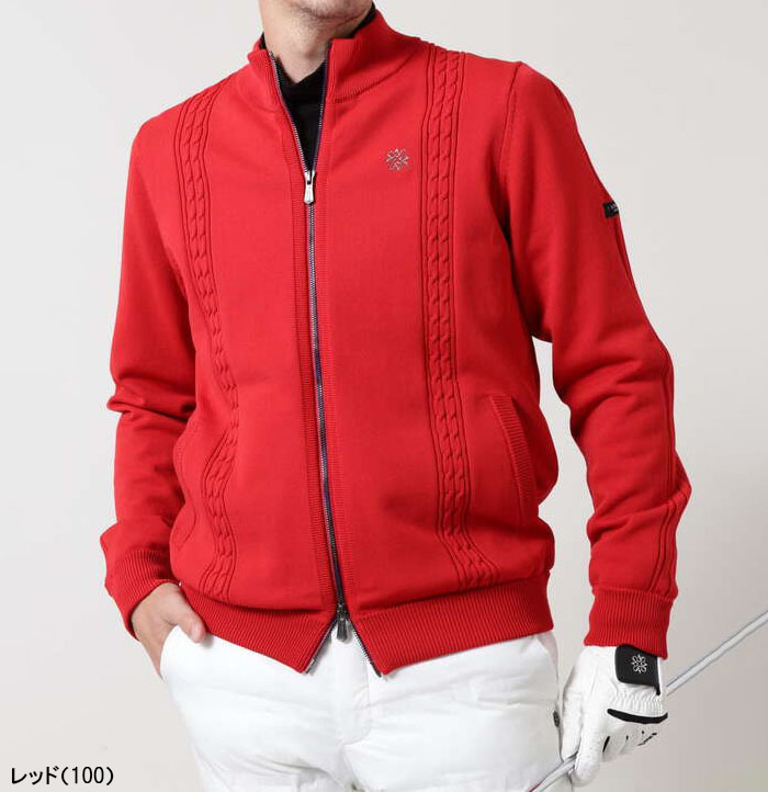 セント・アンドリュース 長袖 フルジップ 天竺×ケーブル裏地付きニットブルゾン メンズ 042-2272151 アウター ゴルフウェア 0422272151 秋冬ウェア(12012円)