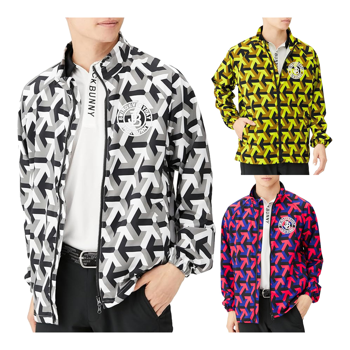 Yahoo! Yahoo!ショッピング(ヤフー ショッピング)ジャックバニー 長袖 フルジップブルゾン 2WAYストレッチ 二重織 メンズ 262-3220803 2023年秋冬モデル ゴルフウェア Jack Bunny!! ジャックバニー!! 23FW