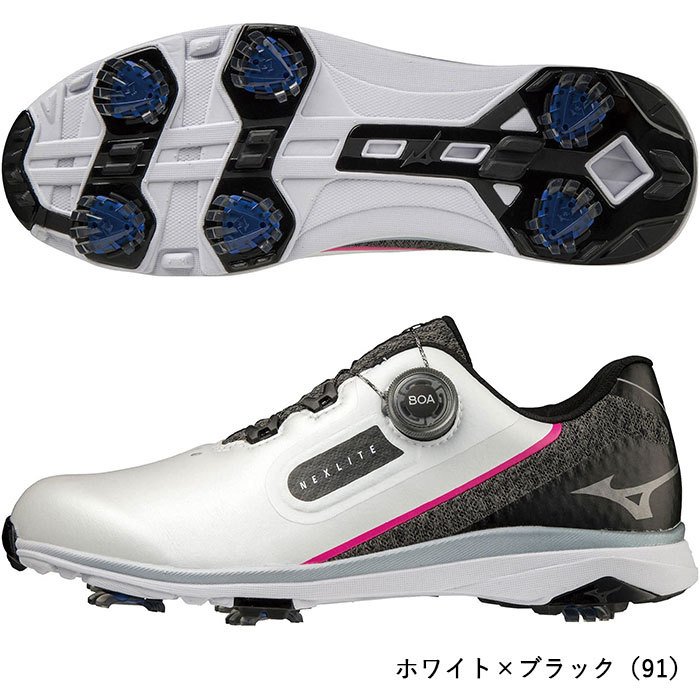 ミズノ　ゴルフシューズ　28cm 3Ｅ MIZUNO（ミズノ） ゴルフシューズ ネクスライト SL ボア 3E相当 防水