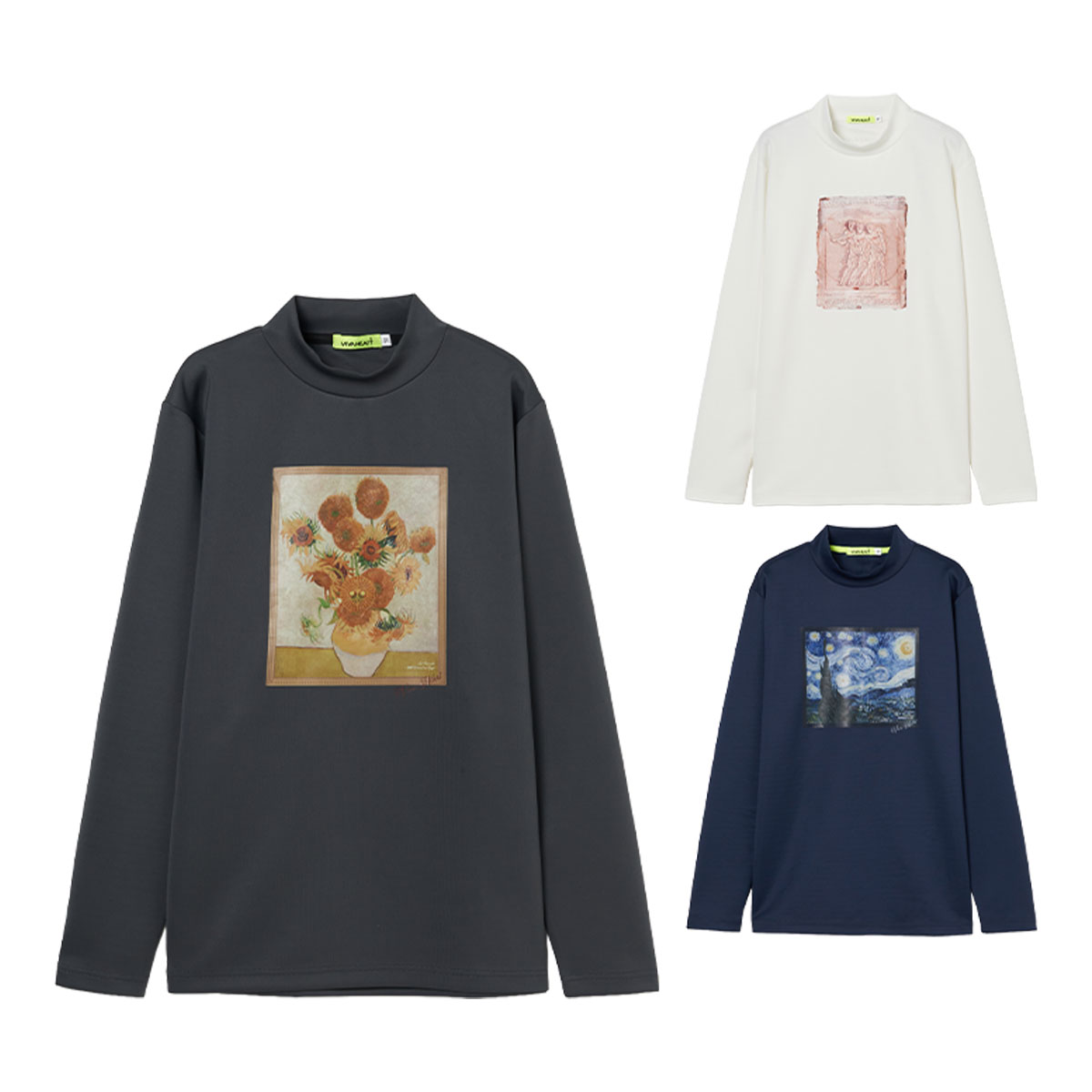 ビバハート ゴルフ VIVAHE（ART） 絵画プリント 長袖 プルオーバー 011-24911 ゴルフウェア トップス 2025年秋冬モデル VIVA HEART GOLF