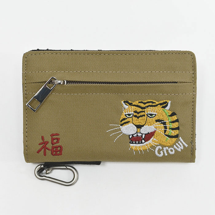 虎刺繍 ミドルサイズ財布 財布 メンズ 男の子 キッズ かっこいい