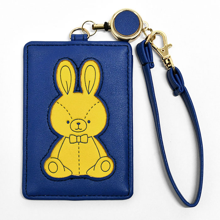 オリガミうさぎ リール付き パスケース レディース 定期入れ