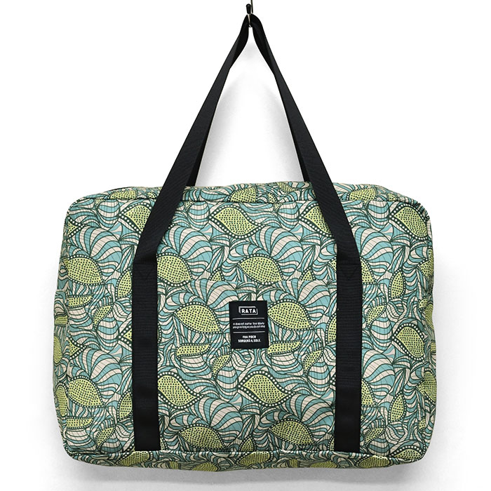 ラタプリント 折りたたみ ボストンバッグ レディース 折りたためる