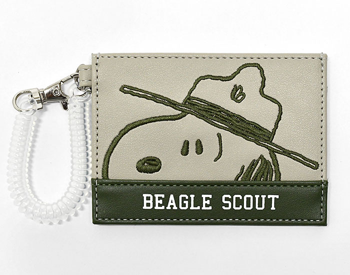 SNOOPY（スヌーピー） パスケース 定期入れ フェイスアップ 刺繍