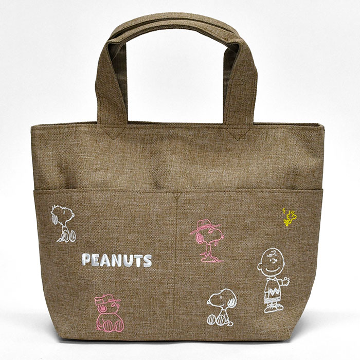 SNOOPY（スヌーピー） 刺繍 ミニトートバッグ レディース 小さめ