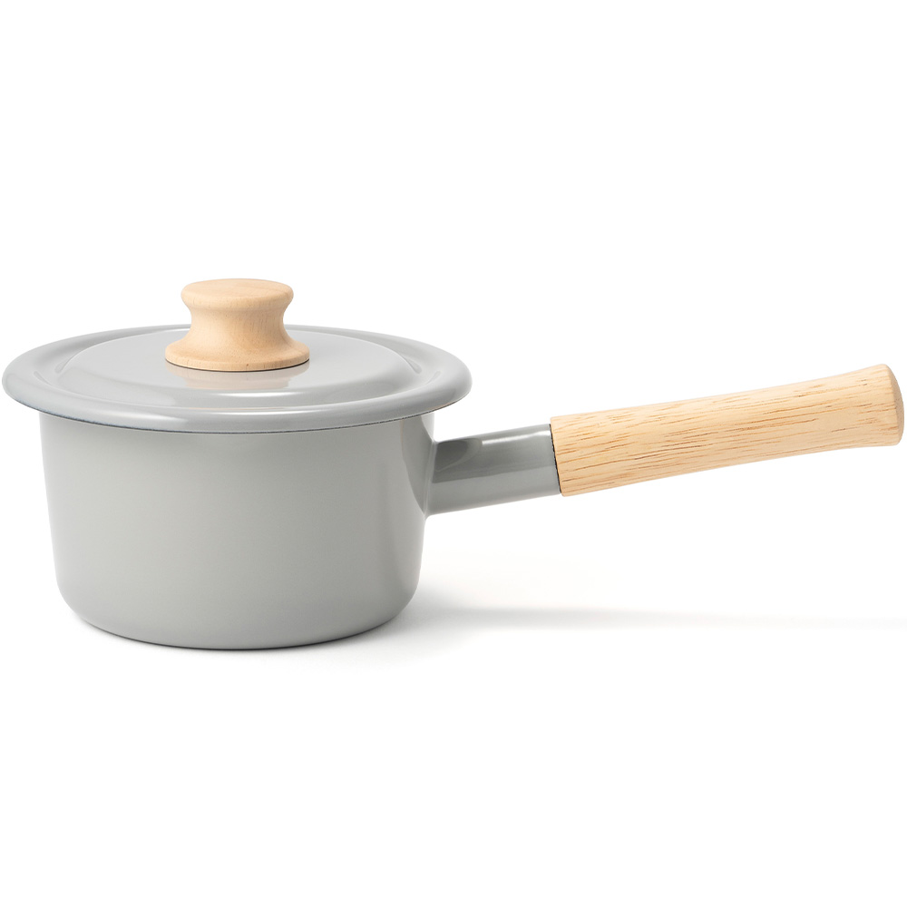 富士ホーロー ミルクパン 片手鍋 ホーロー鍋 蓋付き フタ 直火対応 IH