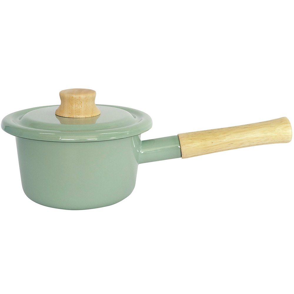 富士ホーロー ミルクパン 片手鍋 ホーロー鍋 蓋付き フタ 直火対応 IH