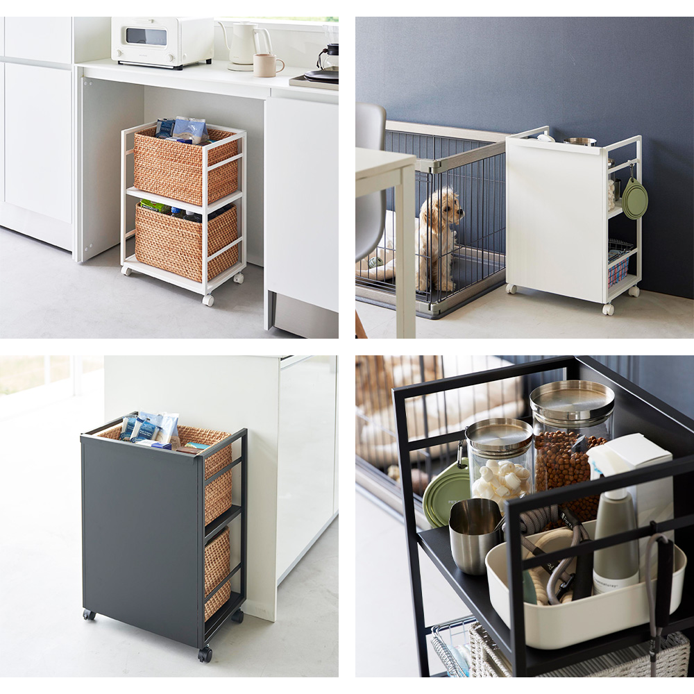 IKEA　サイドラック　収納棚　左側一つ分 LACK ラック サイドテーブル, ホワイトステインオーク調, 55x55