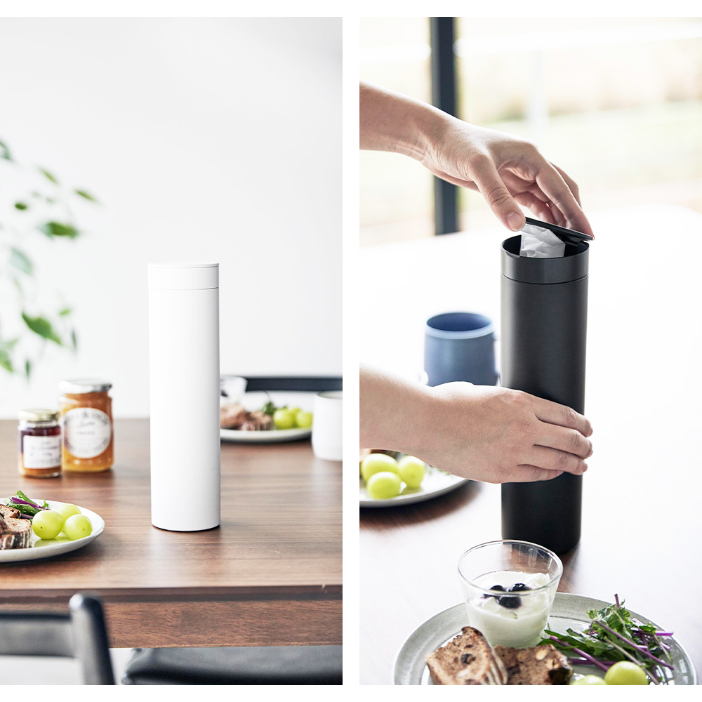 tower 山崎実業 ボトル型蓋付きティッシュケース タワー ボックス