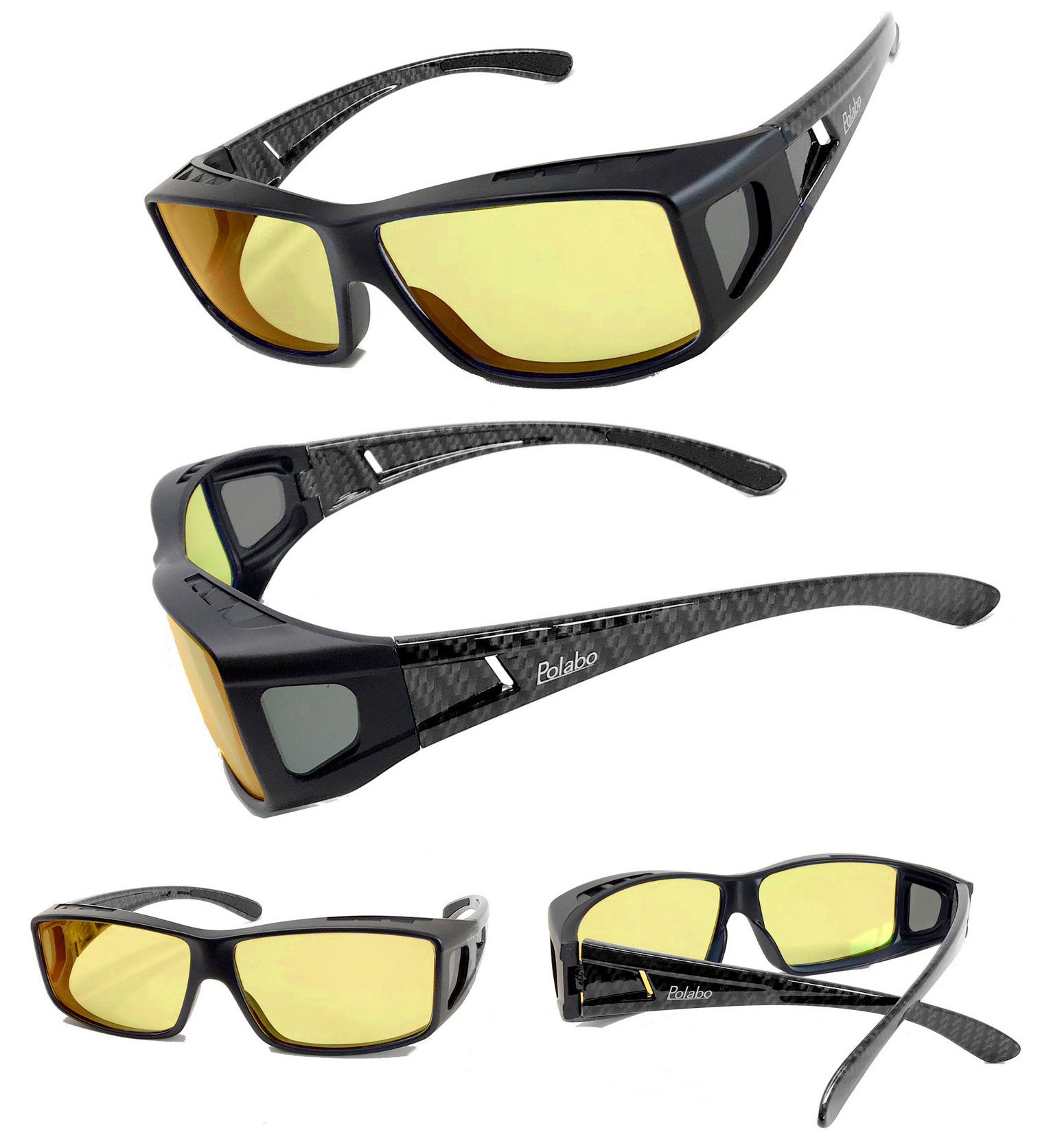 夜間 運転 サングラス SC50(カーボン)-Y75 偏光サングラス オーバー