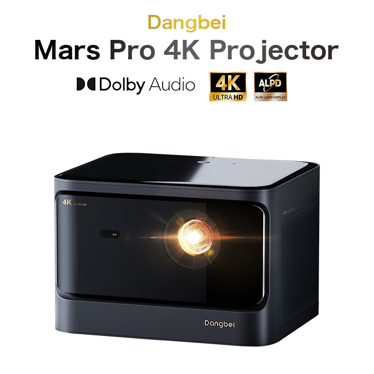 Dangbei Mars Pro 4k 家庭用 プロジェクター 3200ANSI ルーメン ホームシアター HDR10対応 10W スピーカー Dolby オーディオ テレビ TV 省エネ ヒカキン HIKAKIN｜sabb
