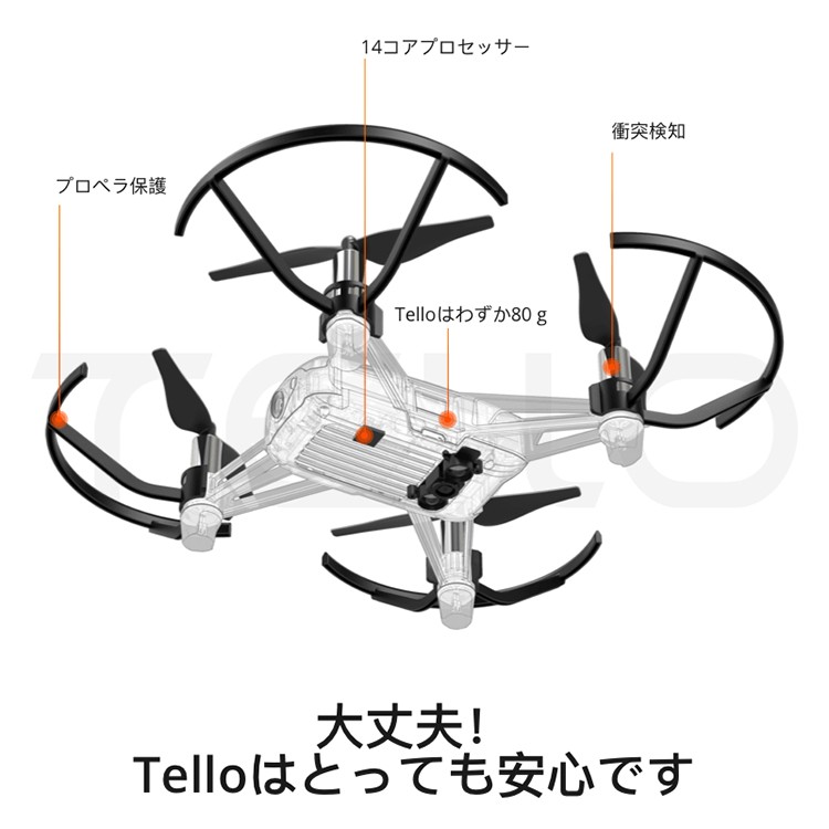 Ryze トイドローン Tello Powered by DJI インテル 小型 ドローン テロー セルフィー 航空法規制外 FPV 日本  ライズ・ロボティクス : dji-tello-001 : スマートウォッチ買うなら SAAB - 通販 - Yahoo!ショッピング