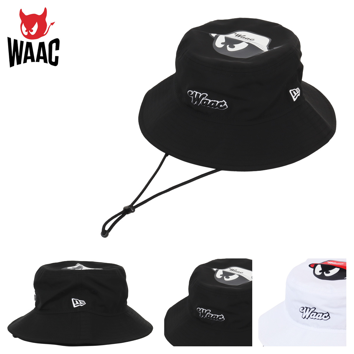 【未使用】GARCONS × SCHAコラボハット WAAC ワック ゴルフ ハット バケットハット ニューエラコラボ
