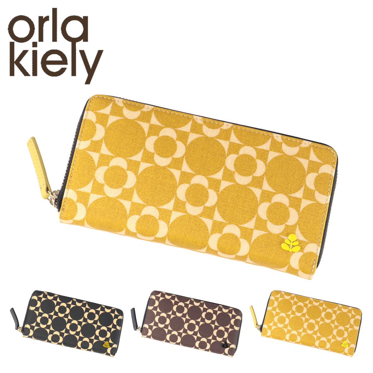 Orla Kiely（オーラカイリー） 長財布 ラウンドファスナー レトロ