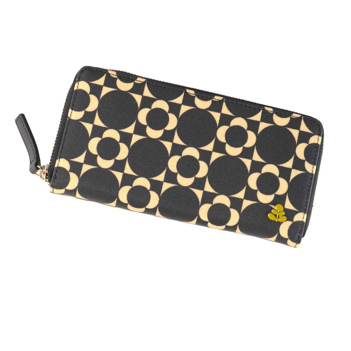 オーラカイリー 長財布 ラウンドファスナー レトロタイルモノグラム Orla Kiely 花柄 フラワー 北欧の画像