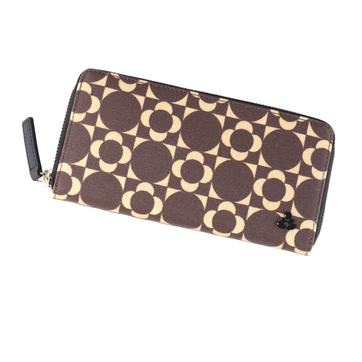 オーラカイリー 長財布 ラウンドファスナー レトロタイルモノグラム Orla Kiely 花柄 フラワー 北欧の画像
