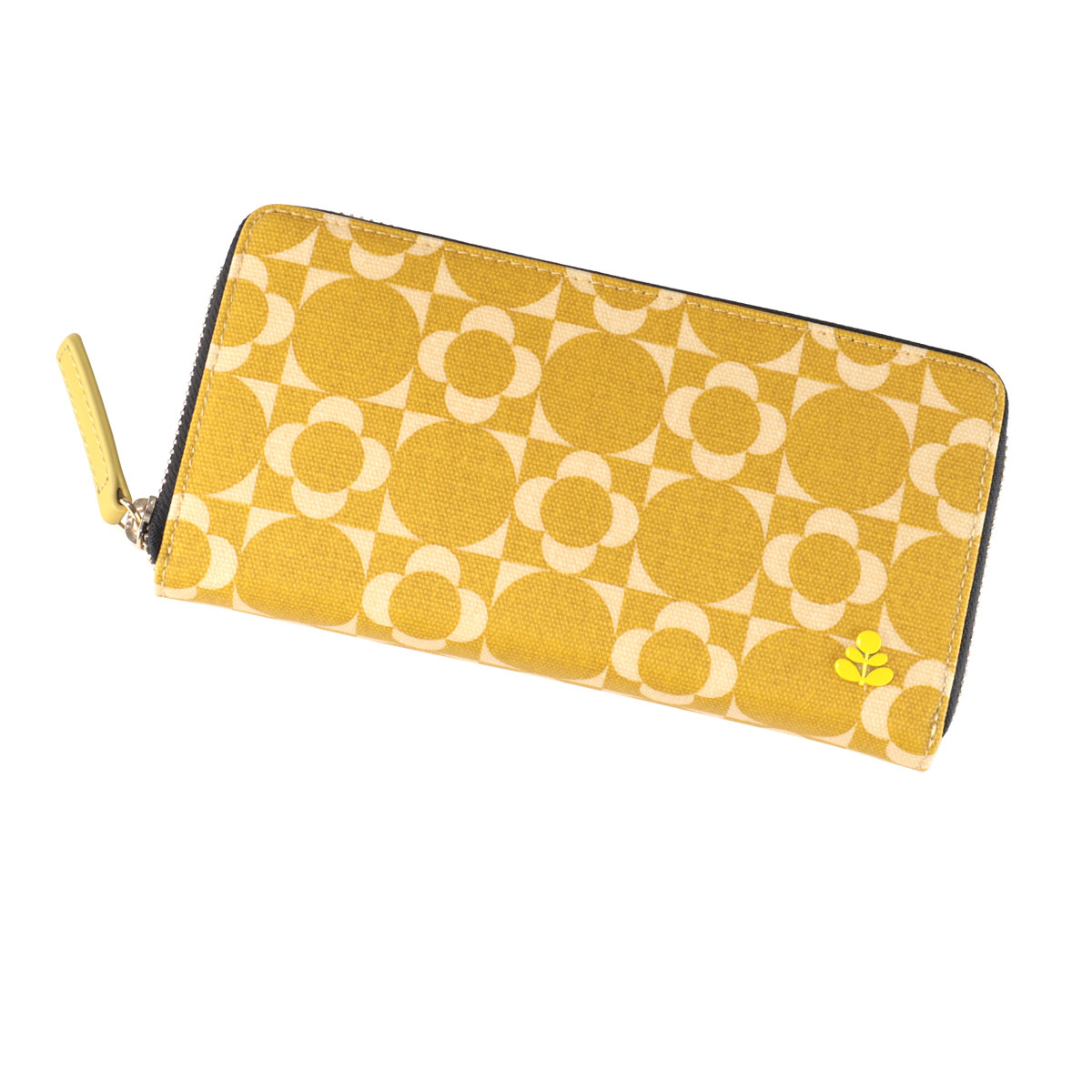 オーラカイリー 長財布 ラウンドファスナー レトロタイルモノグラム Orla Kiely 花柄 フラワー 北欧の画像