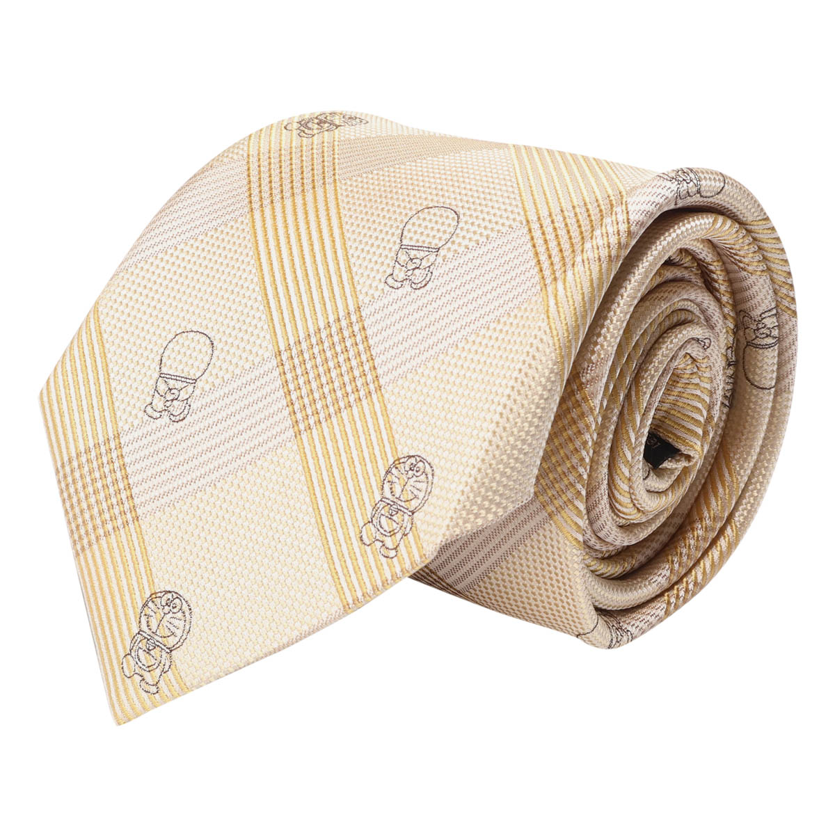 ドラえもん ネクタイ 112015106 シャドーチェック 日本製 メンズ 結婚