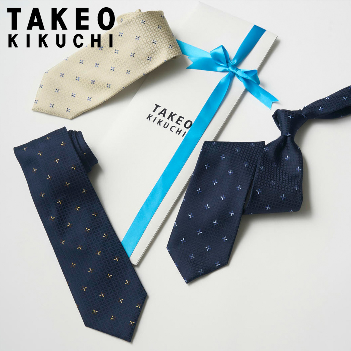 廃盤 タケオキクチ 4面ネクタイ 中古 美品 送料無料 TAKEO KIKUCHI（タケオキクチ） ネクタイ 日本製 シルク100％ 日本製