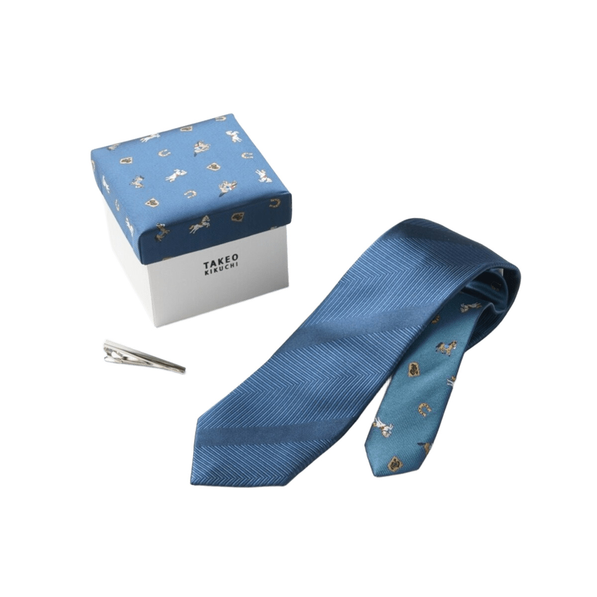 TAKEO KIKUCHI（タケオキクチ） ネクタイ タイバーBOXセット 馬 干支
