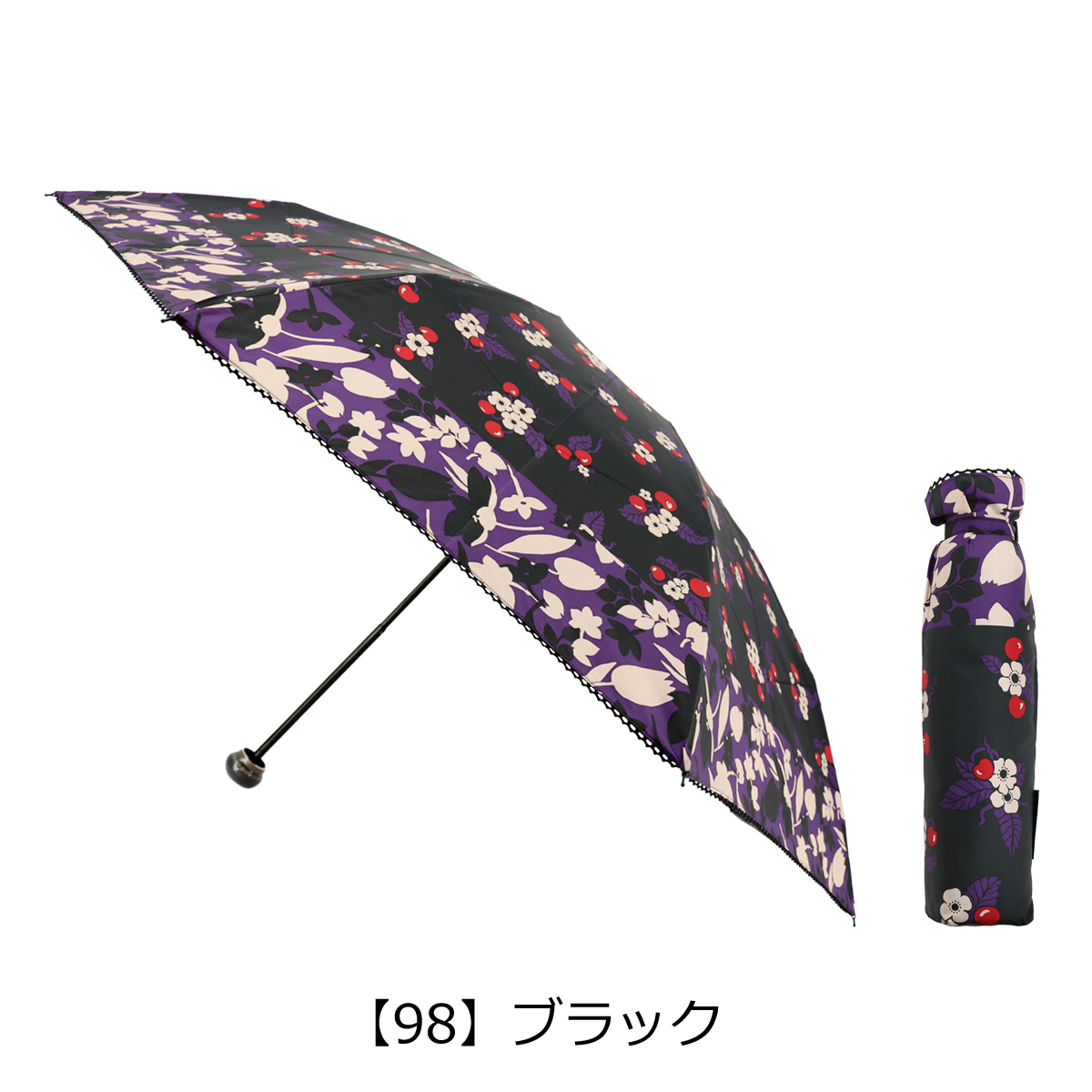 アナスイ 折りたたみ傘 17257 日本製 ANNA SUI チェリー ブランド 110 