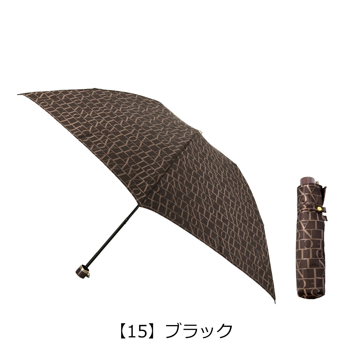 ランバンコレクション 傘 折りたたみ傘 レディース 手開き式 雨傘 21-083-10576-02 LANVIN COLLECTION  ポリエステルカチオンロゴジャカード 90-99cm ブランド