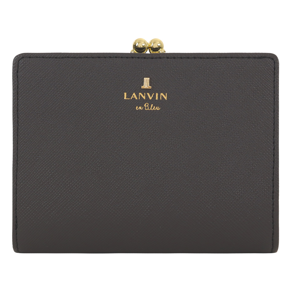 LANVIN en Bleu ランバンオンブルー 二つ折り財布 がま口 本革