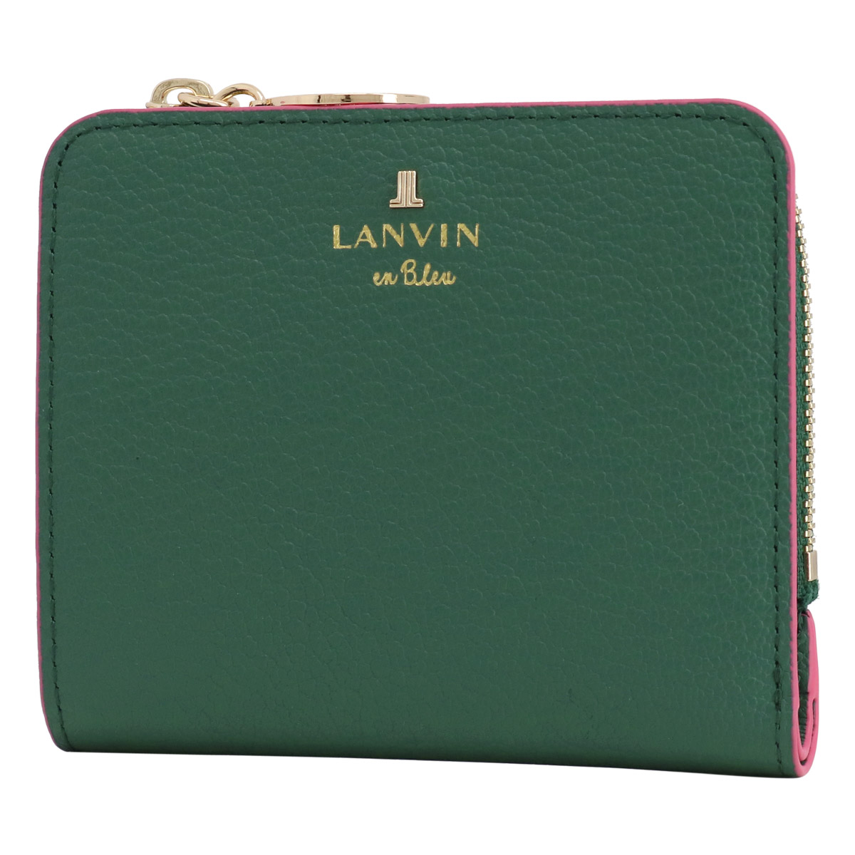 ランバンオンブルー/羊革レザージャケット/クリーニング済み LANVIN en Bleu ランバンオンブルー 二つ折り財布 本革