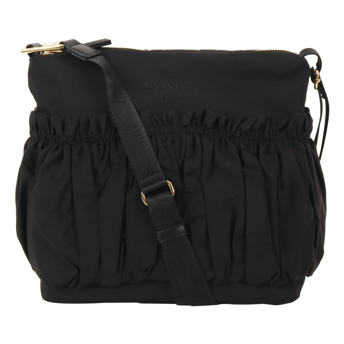 ランバンオンブルー ショルダーバッグ 軽量 レディース 484512 グラシリィ LANVIN en Bleu ミニショルダー ギャザー 上品の画像