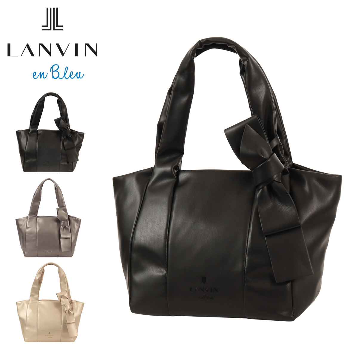 LANVIN en Bleu ランバンオンブルー ファーバッグ バケツトート トートバッグ ハンドバッグ ファー付き ロゴプリント キャンバス ベージュ ブラウン 茶 レディース 西岡店 LANVIN en Bleu 【SALE】ランバンオンブルー ハンドバッグ 大きめ