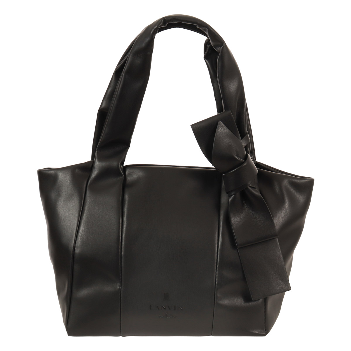 【未使用】LANVIN en Bleu ランバン　本革 ハンドバッグ ブラック LANVIN en Bleu 【SALE】ランバンオンブルー ハンドバッグ 大きめ