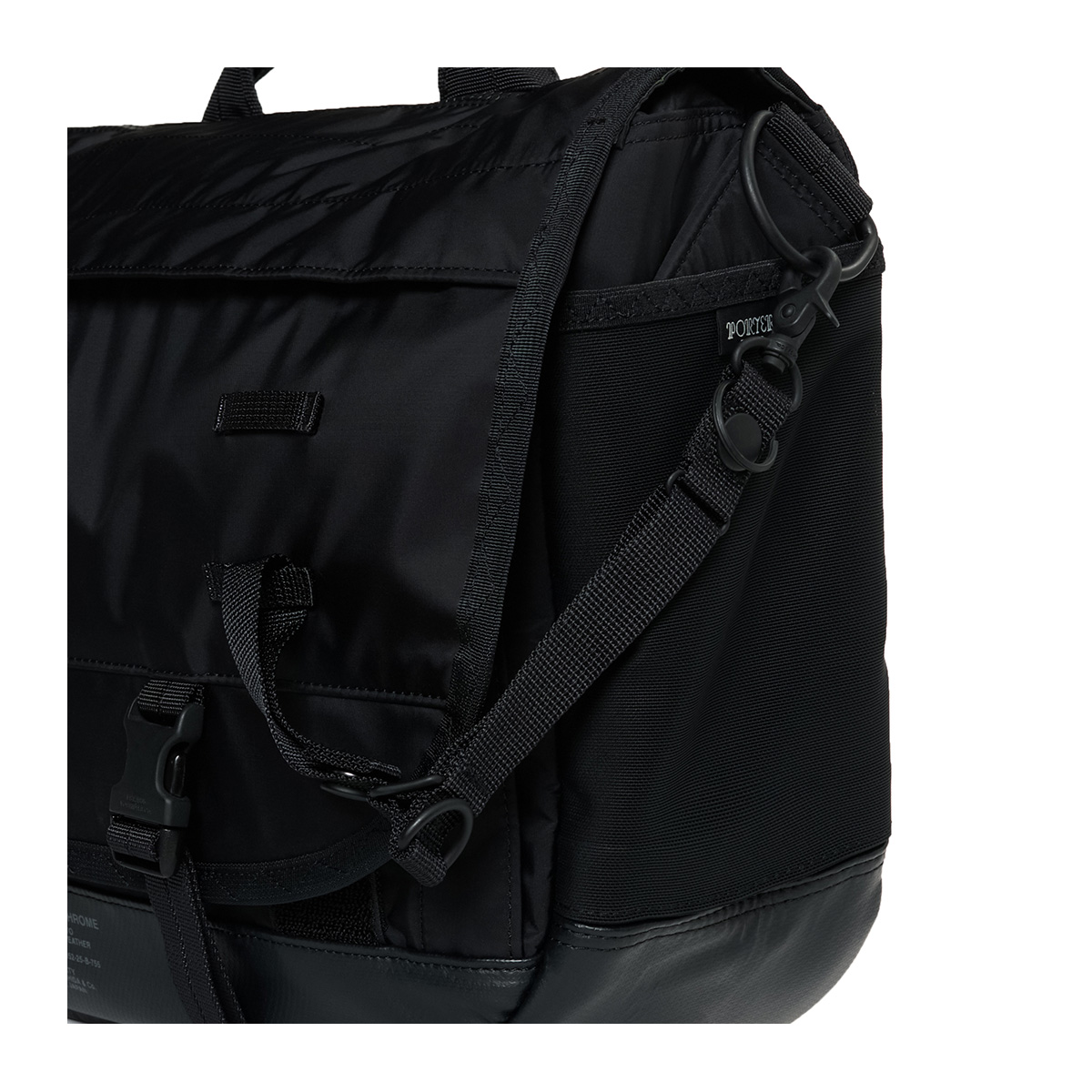超美品 PORTER ナイロン メッセンジャーバッグ 大容量 PORTER ポーター モノクローム メッセンジャーバッグ 755-19846
