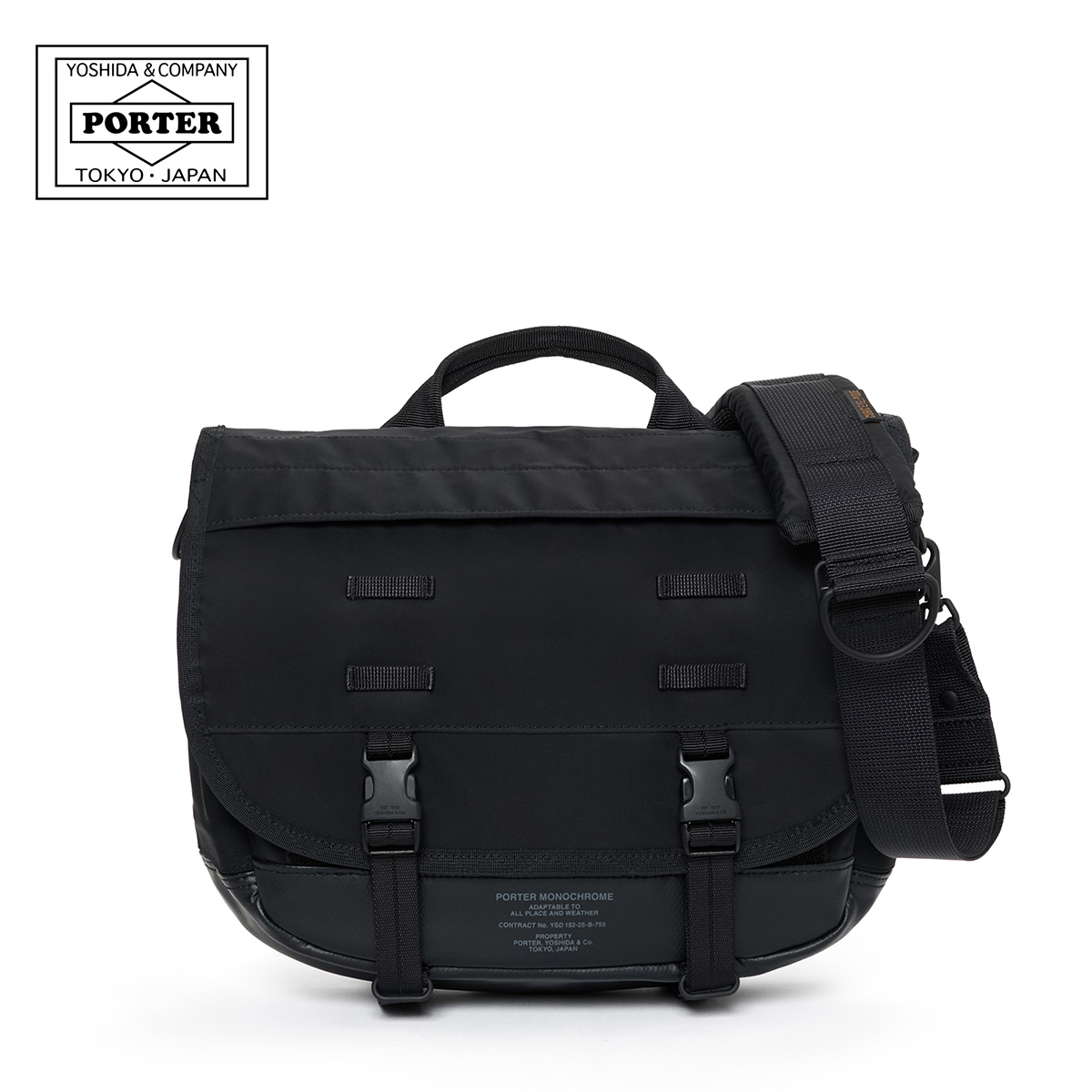 【sjy】POTER メッセンジャーバッグ ブラック PORTER ポーター モノクローム メッセンジャーバッグ(S) 755-19847