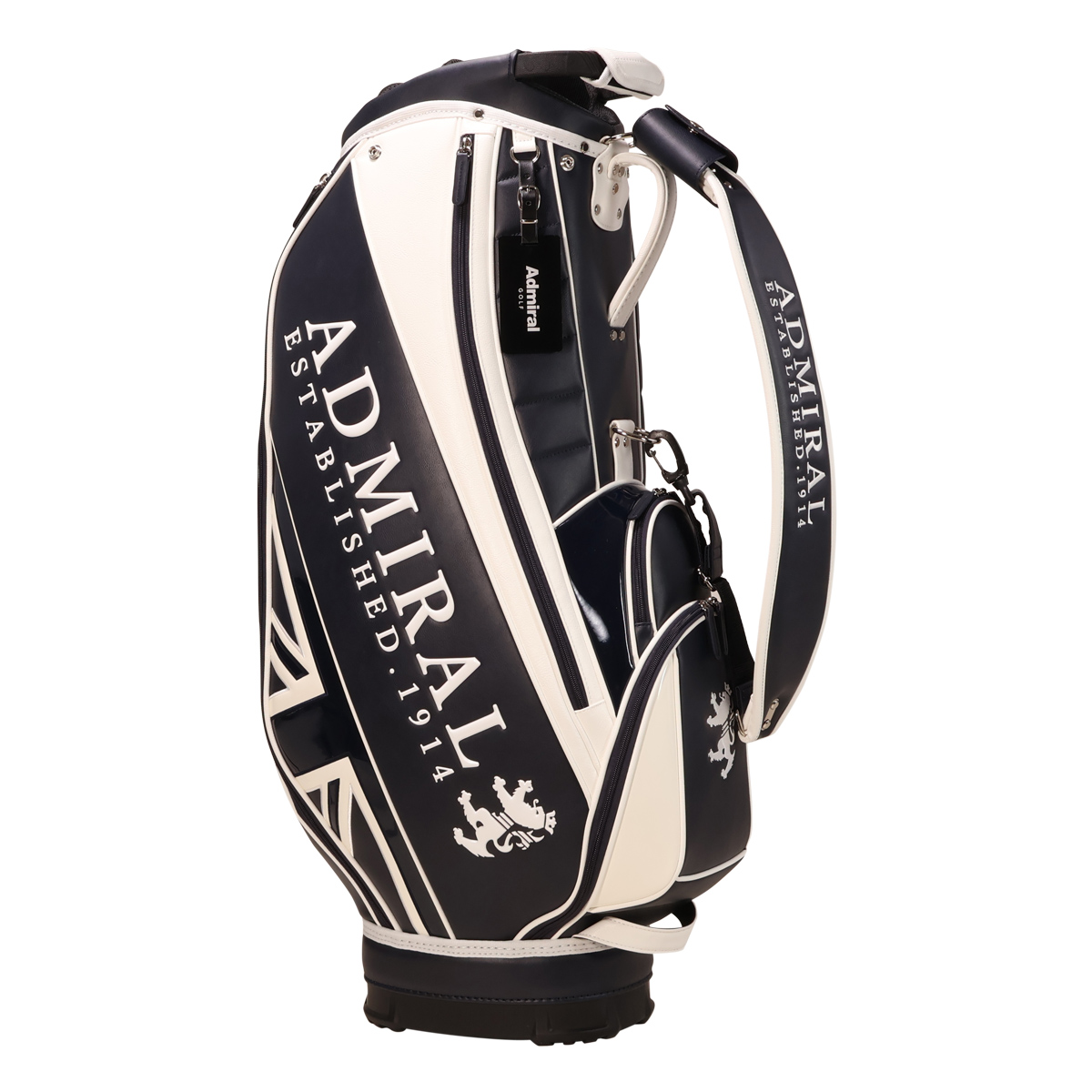 □中古良品 Admiral アドミラル 変則6分割3セパレート キャディーバック Admiral Golf アドミラル ゴルフ キャディバッグ カート型 6分割
