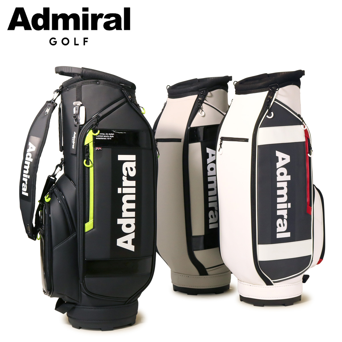 Admiral Golf アドミラル ゴルフ キャディバッグ カート式 4分割
