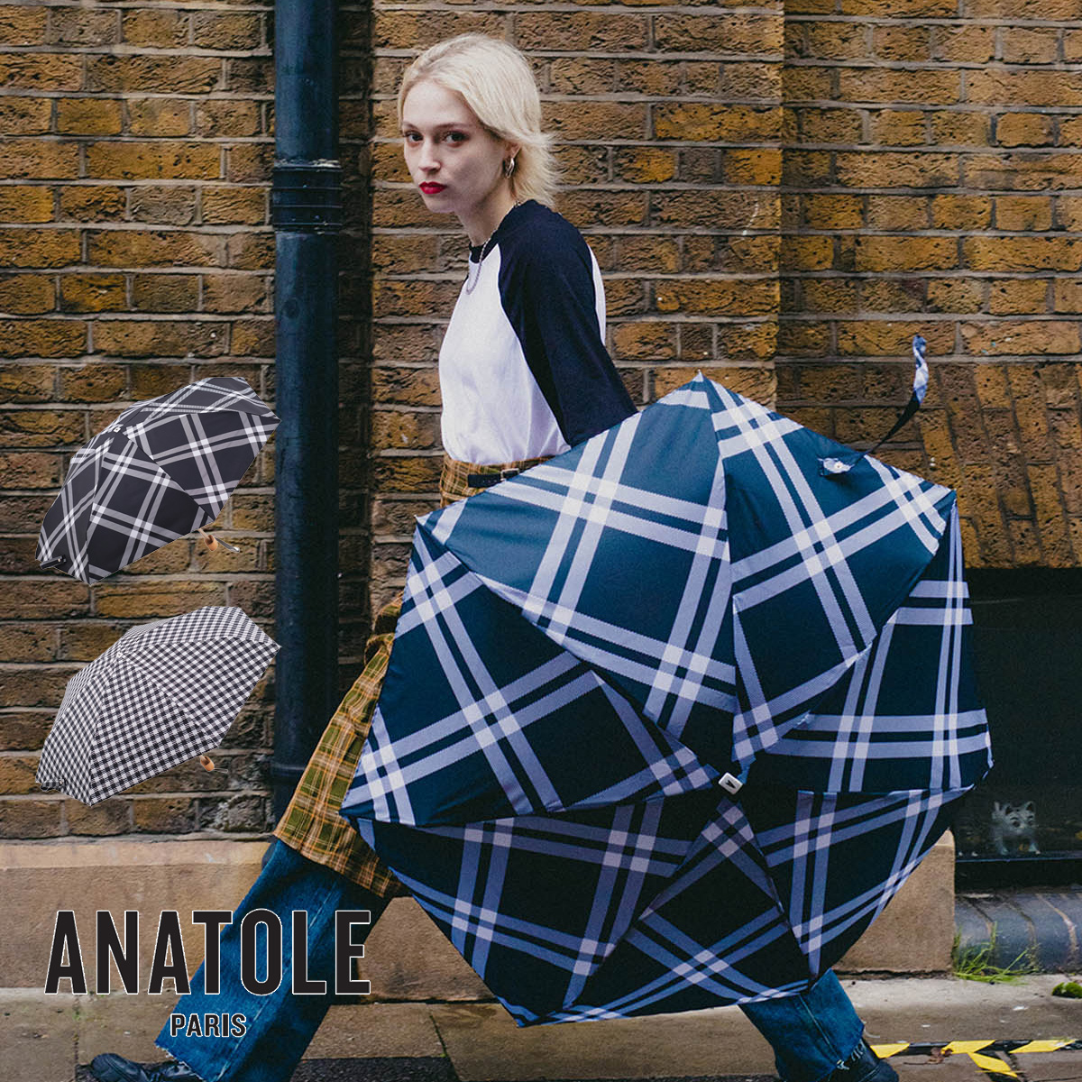 ANATOLE（アナトール） パリス 折りたたみ傘 日傘 アンブレラ メンズ