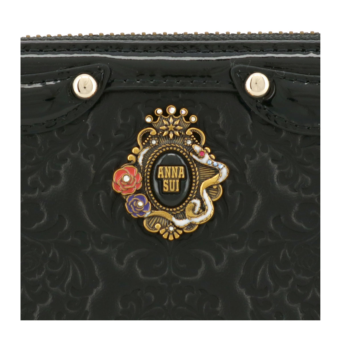ANNA SUI アナスイ 長財布 ラウンドファスナー 本革 レディース