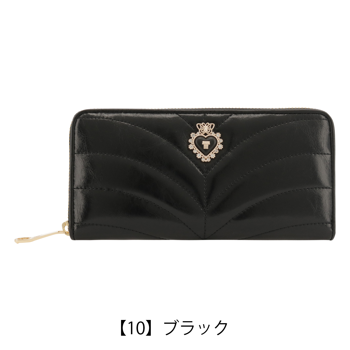 ANNA SUI アナスイ バタフライ L字ファスナー 長財布 黒