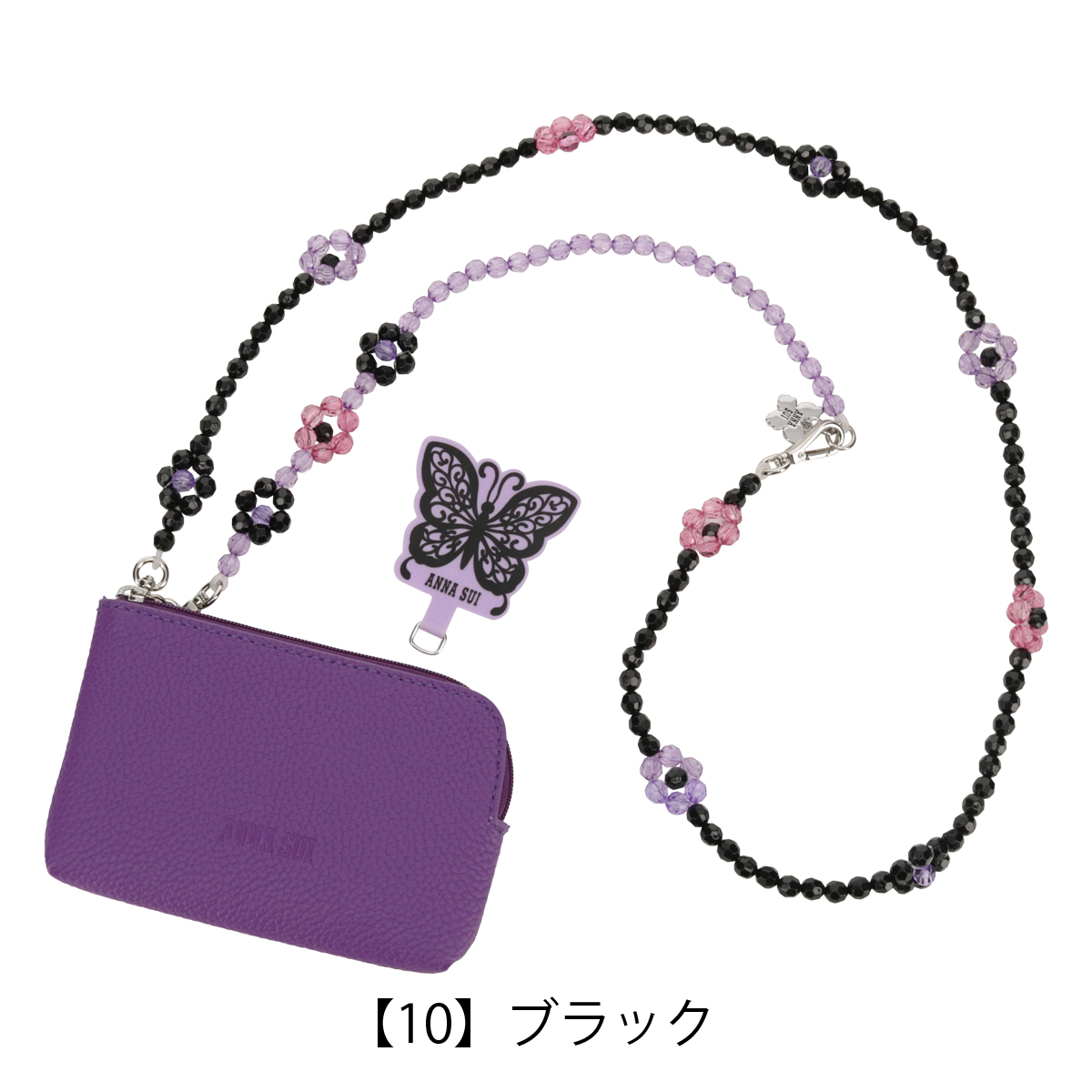 【かわいくて便利】Anna Sui ストラップ スマホショルダー ANNA SUI スマホケース ASストラップ スマホショルダー